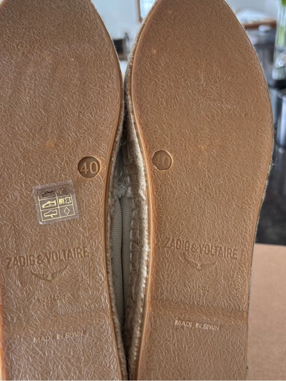 ZADIG & VOLTAIRE Women's City Frayed Espadrille Flat.